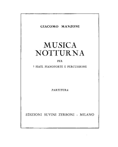 Musica notturna — 贾科莫·曼佐尼