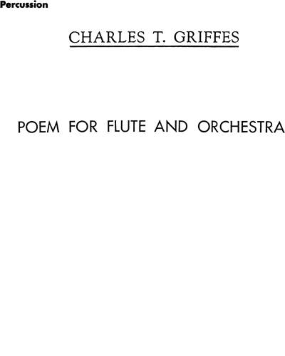 Poem for Flute and Orchestra — Charles Griffes