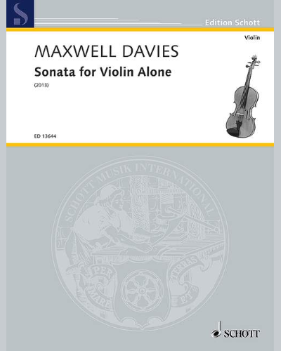 Sonata for Violin Alone, op. 324 — Peter Maxwell Davies