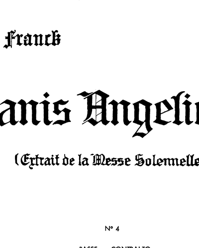 Panis Angelicus in F major — 弗兰克