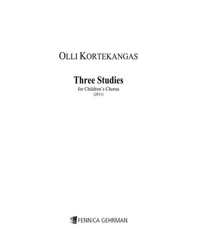 Three Studies — Olli Kortekangas