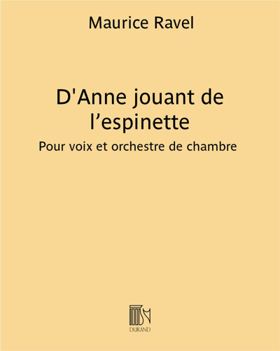 D'Anne jouant de l’espinette — 拉威尔