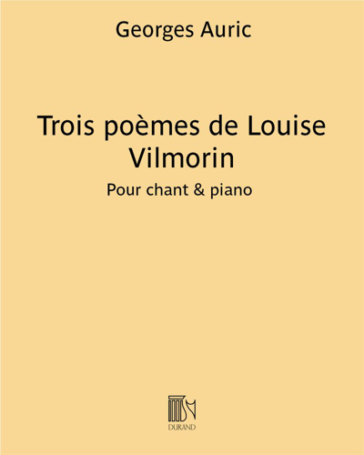 Trois poèmes de Louise Vilmorin — Georges Auric