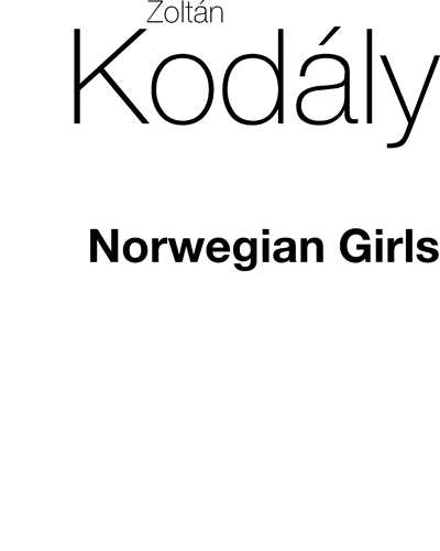 Norwegian Girls — 柯达伊