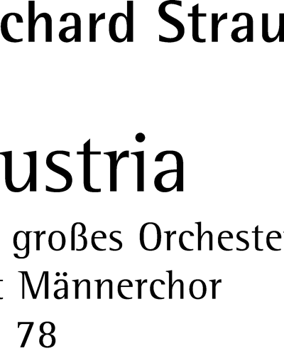 Austria, op. 78 — 理查德·施特劳斯