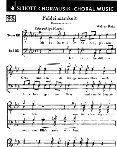 Feldeinsamkeit — Walter Rein