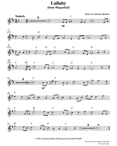 Lullaby (from 'Wiegenlied') — 勃拉姆斯