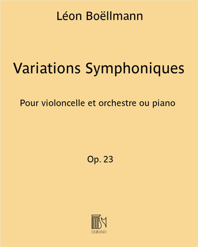 Variations Symphoniques, op. 23 — 波尔曼