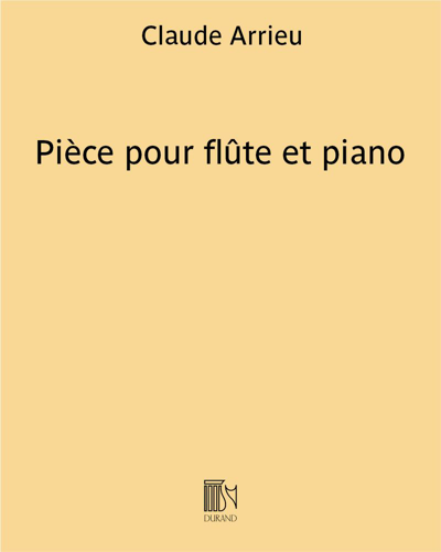 Pièce pour flûte et piano (Sicilienne) — Claude Arrieu