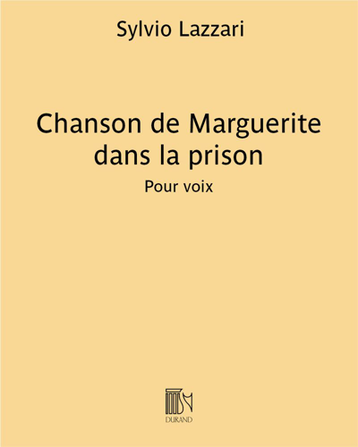 Chanson de Marguerite dans la prison — Sylvio Lazzari