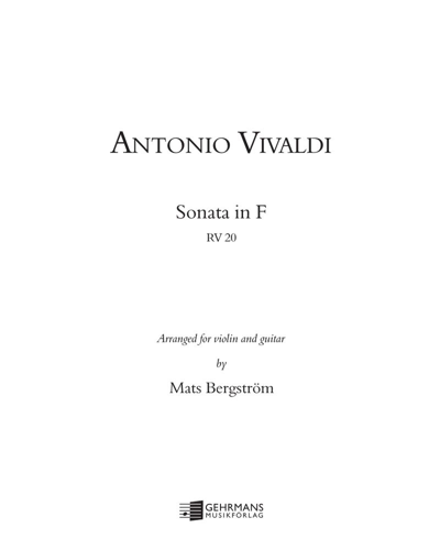 Sonata in F major — 维瓦尔第