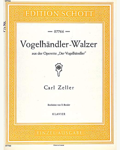 Vogelhändler-Walzer — Carl Zeller