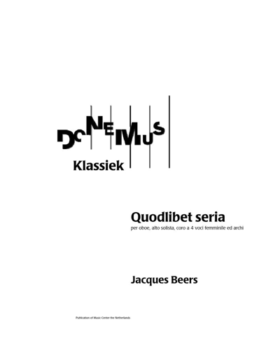 Quodlibet Seria — Jacques Beers