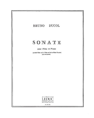 Sonata for Flute and Piano, op. 3 — Bruno Ducol