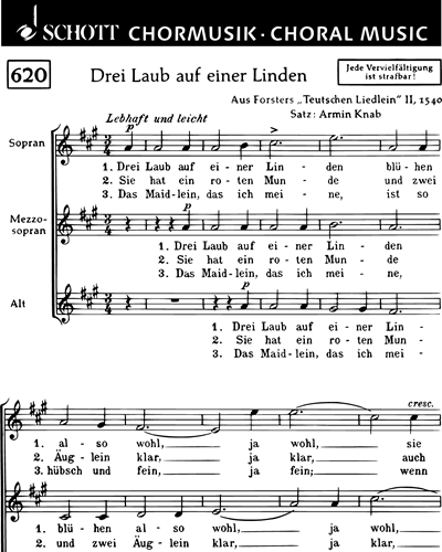 Drei Laub auf einer Linden — Armin Knab