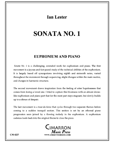 Sonata No. 1 — Ian Lester