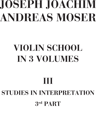 Studies in interpretation part 3 (Violin school in 3 volumes) — 合集
