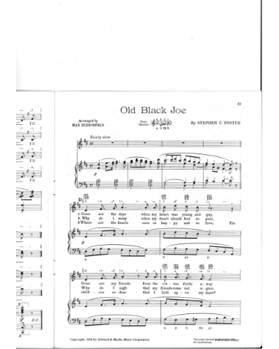 Old Black Joe — 斯蒂芬·福斯特