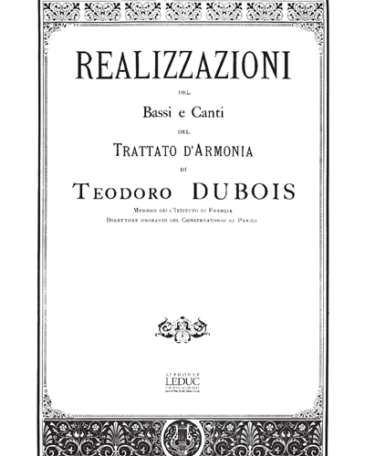 Realizzazioni del Bassi e Canti del Trattato d'Armonia — 泰奥多尔·迪布瓦