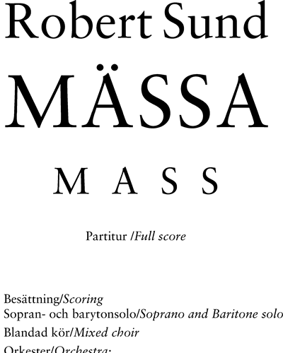 Mässa — Robert Sund