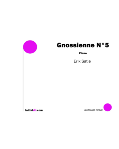 Gnossienne No. 5 — 萨蒂