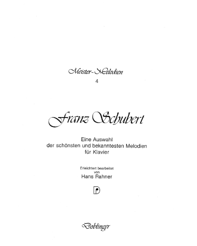 Master Melodies, Vol. 4 — 舒伯特