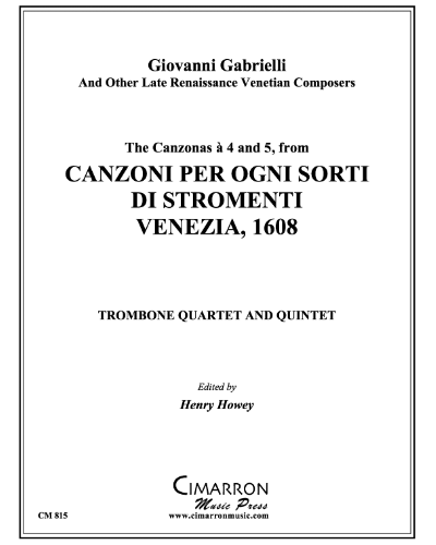 16 Canzoni (from 'Canzoni per ogni sorti di Stromenti, Venezia, 1608') — 合集