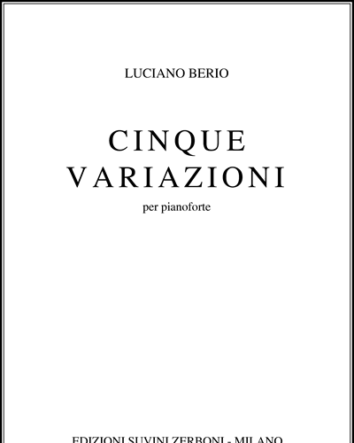 Cinque variazioni — 贝里奥