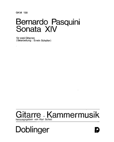 Sonata No. 14 in A minor — Bernardo Pasquini