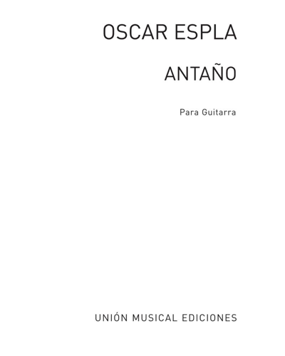 Antaño — Óscar Esplá