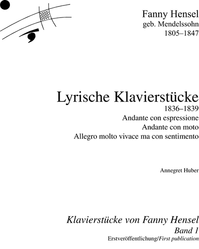 Piano Pieces by Fanny Hensel, Vol. 1 — 范妮·门德尔松