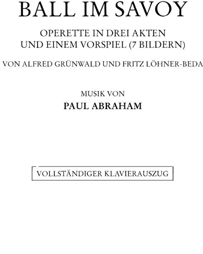 Ball im Savoy — Paul Abraham