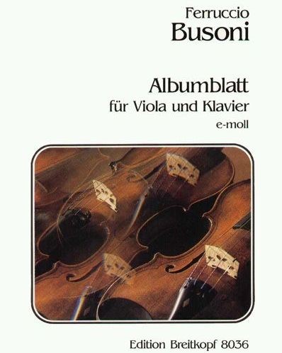 Albumblatt in E minor, BV 272 — Ferruccio Busoni