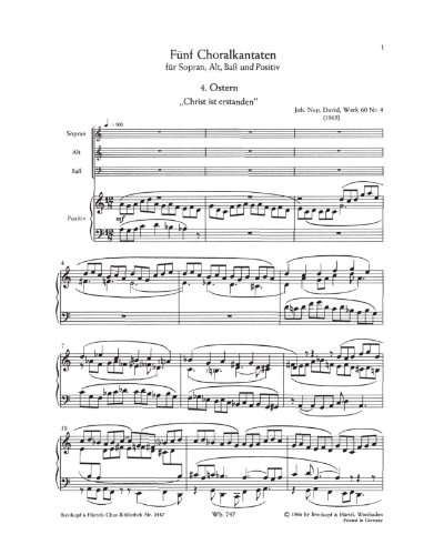 Ostern, 'Christ ist erstanden' — Johann Nepomuk David