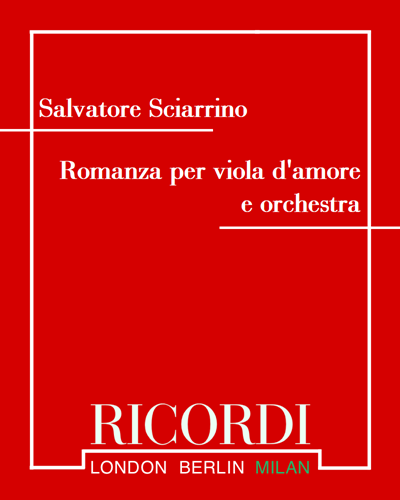 Romanza for Viola d'amore and Orchestra — Salvatore Sciarrino