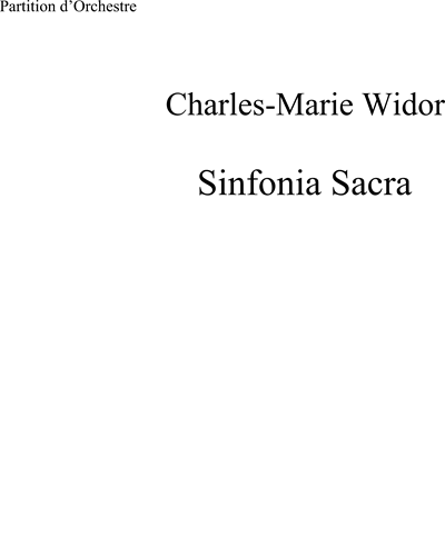 Sinfonia Sacra, op. 81 — 维多尔