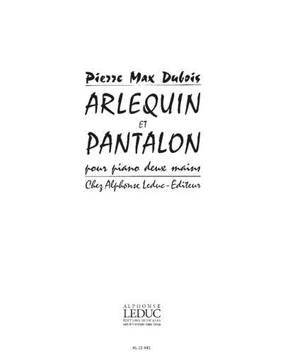 Arlequin et Pantalon — Pierre-Max Dubois