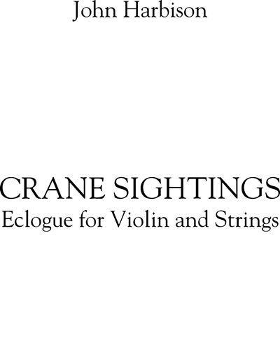 Crane Sightings — John Harbison