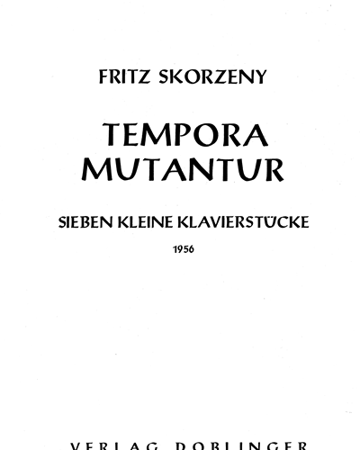 Tempora mutantur — Fritz Skorzeny