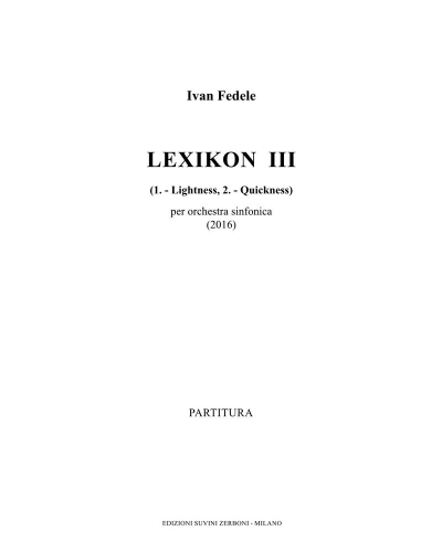 Lexikon III — Ivan Fedele