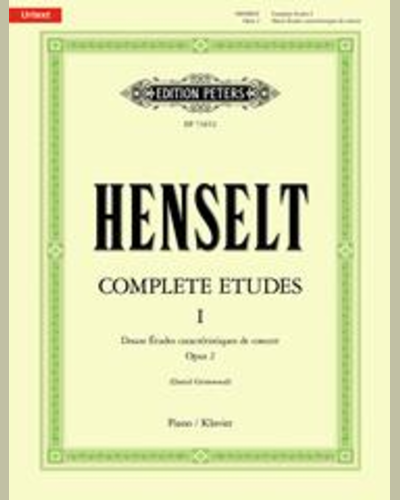 Complete Etudes for Piano, Volume I — Adolf Henselt