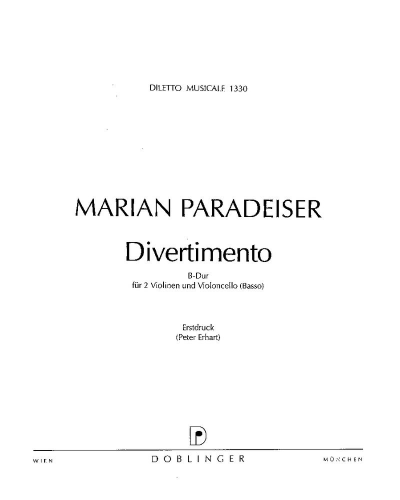 Divertimento in B-flat major — Marian Paradeiser