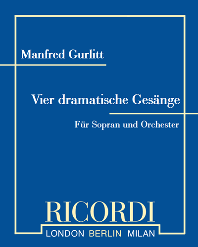 Vier dramatische Gesänge — Manfred Gurlitt