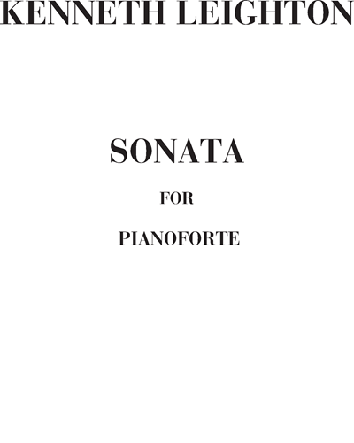 Sonata for Piano — 肯尼思·莱顿