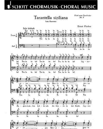 Fünf neue Tanzlieder — Ernst Fischer