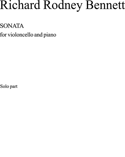 Violoncello Sonata — Richard Rodney Bennett