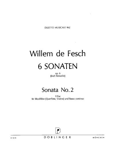 Sonata No. 2 in F major, op. 6 — Willem de Fesch