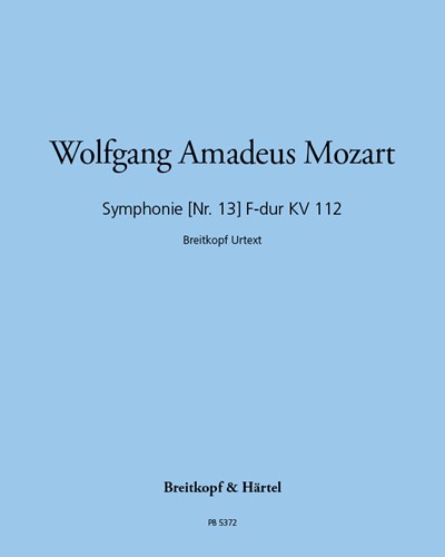 Symphony No. 13 in F major, K. 112 — 莫扎特