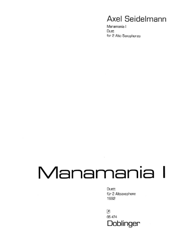 Manamania I — Axel Seidelmann