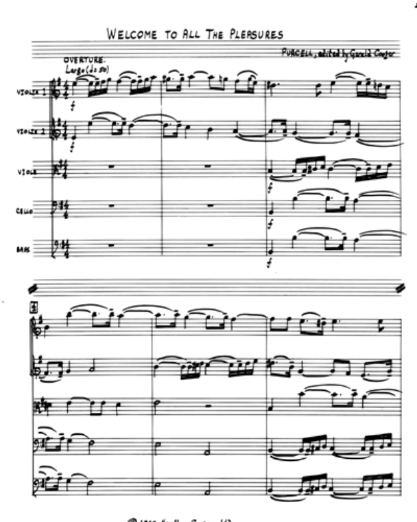 Welcome to All the Pleasures, Z. 339 — Henry Purcell